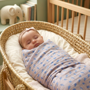Elephant Print Organic Cotton Muslin Swaddle