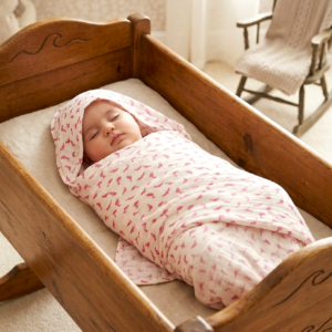Dolphin Print Organic Cotton Muslin Swaddle