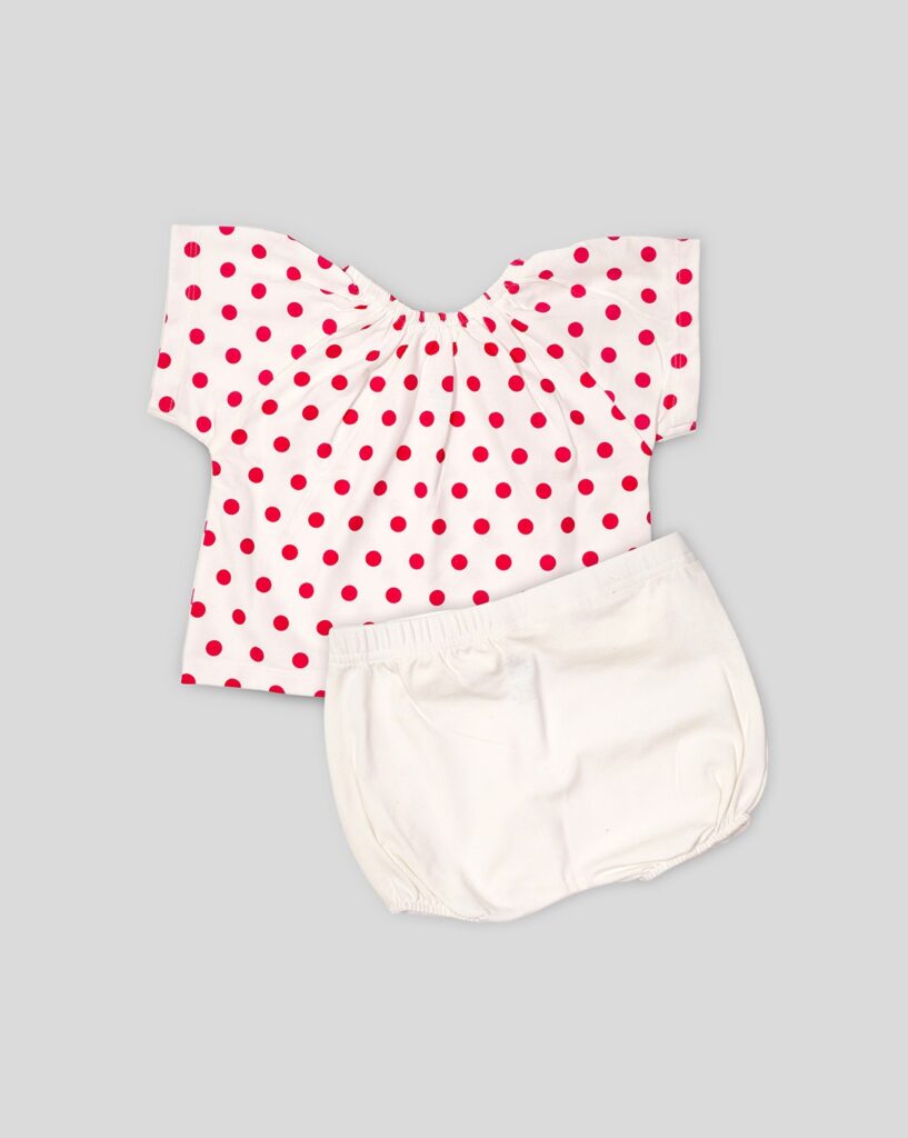 Organic Cotton Polka dot Classic Two-Piece Set