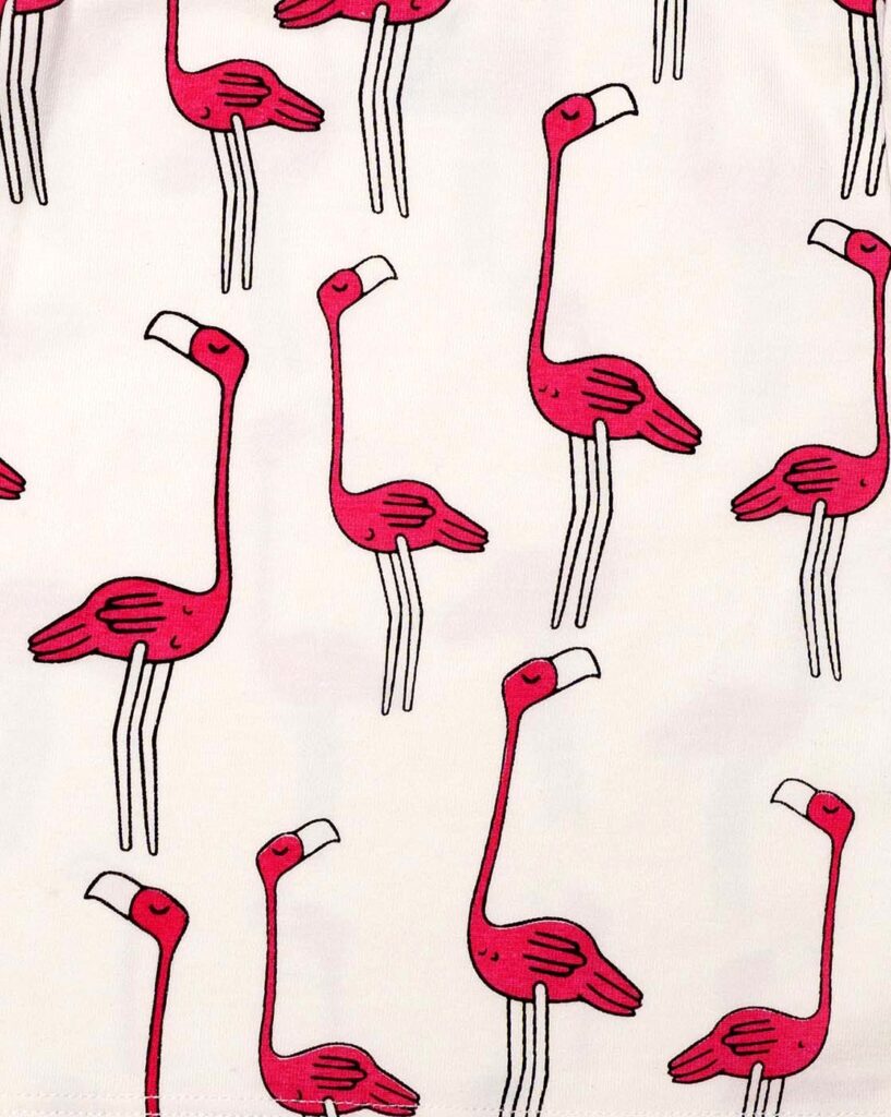 Organic Cotton Flamingo print two piece set