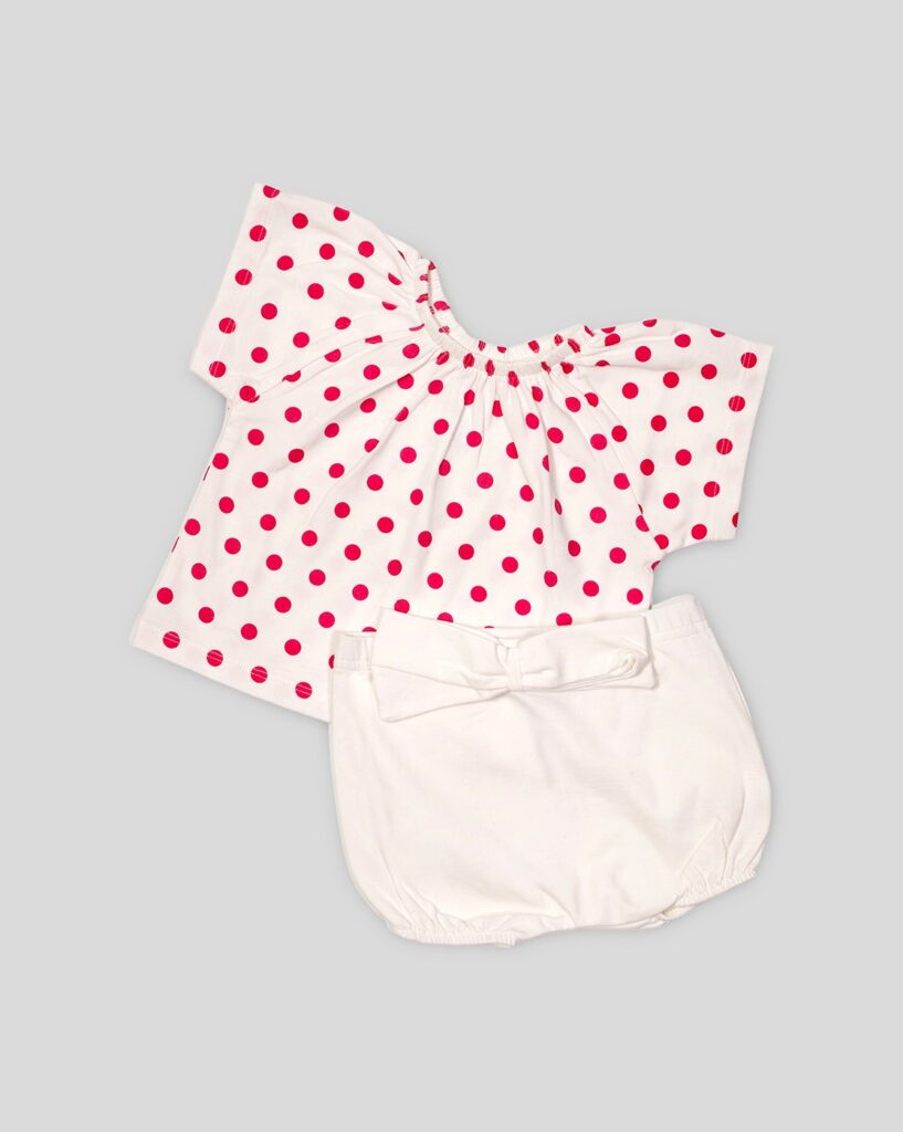 Organic Cotton Polka dot Classic Two-Piece Set