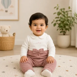 Organic Cotton Peter Pan Collar Romper