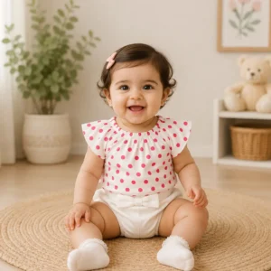 Organic Cotton Polka dot Classic Two-Piece Set