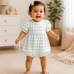 Organic Cotton Bubble Style Romper