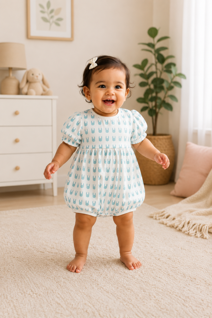 Organic Cotton Bubble Style Romper
