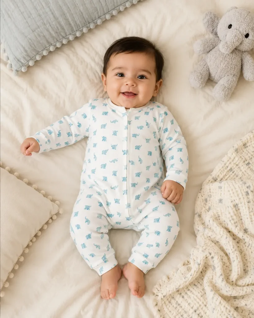 Organic Cotton Zipper Sleepsuit